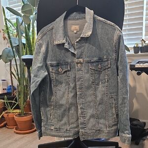 AG Adriano Goldschmied Light Blue Denim Jacket Sz Medium
